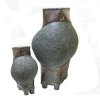 Raku plastieken met bronsglazuur