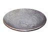Raku gestookte schaal porceleinklei doorsnee 40 cm