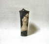 Steengoed gestookte vaas met figuur 22 cm hoog